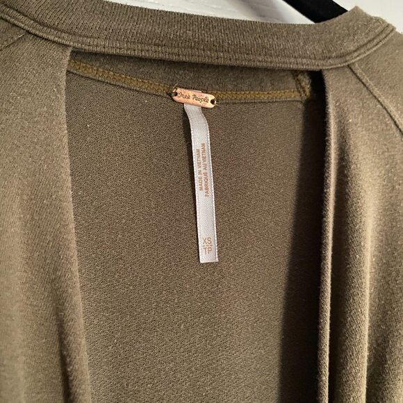 Free People Olive Green Cutout Top — Soft Earth Edit (S) - Picture 3 of 4